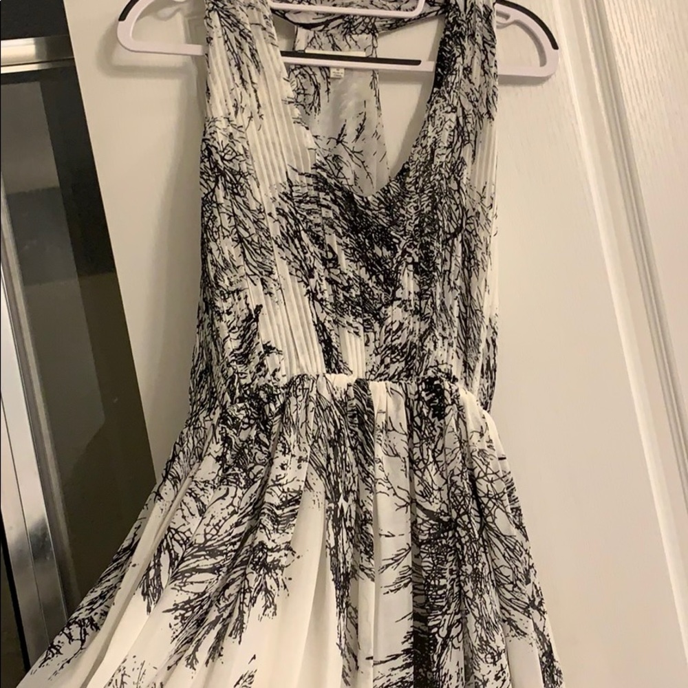 Black and White Razor Back Maxi Dress